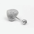 thumbnail image 6 of QQTDFG 925 Sterling Silver Belly Bar Button Navel Ring Heart CZ Crystal Piercing A4024-8mm, 6 of 9