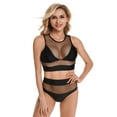 thumbnail image 3 of Goodwill Women's Sexy Mesh Bikini with High Waist Quick Dry Black Color, 3 of 6