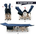 thumbnail image 2 of REDCAMP Folding Camping Cot for Adults 500lbs, Heavy Duty Wide Sleeping Cots with Carry Bag Portable for Camp Office Use, Blue 75"x28", 2 of 8