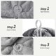 thumbnail image 4 of 3 Pack Hair Drying Towels Wrap, Quick Drying Towel Hair Dry Cap with Buttons, Absorbent Twist Hair Turban with Button Design., 4 of 4