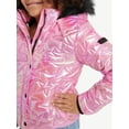 thumbnail image 3 of Justice Girl's Star Puffer Bomber, Sizes XS - XL, 3 of 5
