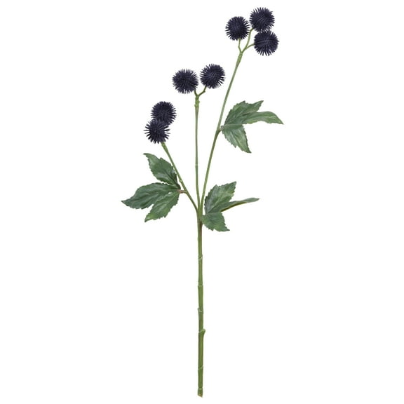 18-inch Artificial Blue 7 Heads Thistle Short Stem, for Indoor Use, by Mainstays