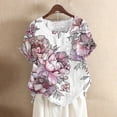 thumbnail image 2 of Summer Tops For Women 2026 Plus Size Womens Summer Tops Casual Short Sleeve Crew Neck Womens Blouses Casual Cotton Y2K T Shirts Baggy Graphic Women, 2 of 3