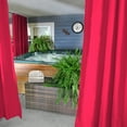thumbnail image 2 of Jordan Manufacturing 54" x 84" Pompeii Red Solid Grommet Semi-sheer Outdoor Curtain Panel, 2 of 8