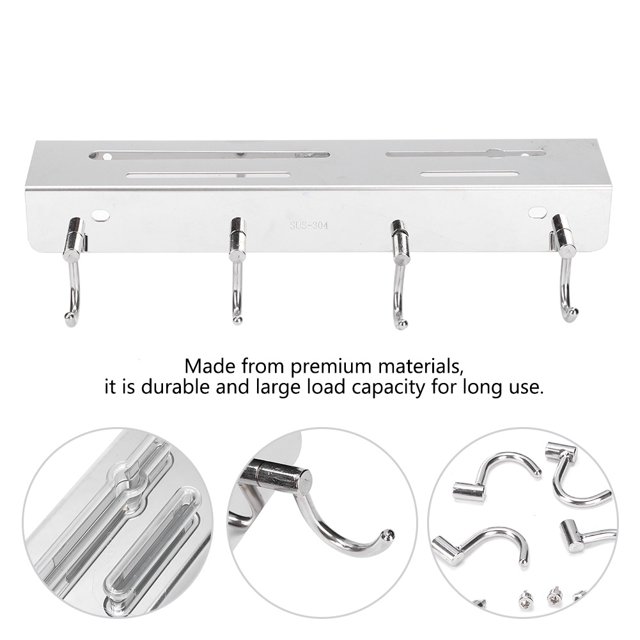 Soporte para cuchillos de pared, estante para cuchillos de acero inoxidable para montaje en pared, utensilios de cocina, funcionalidad inteligente