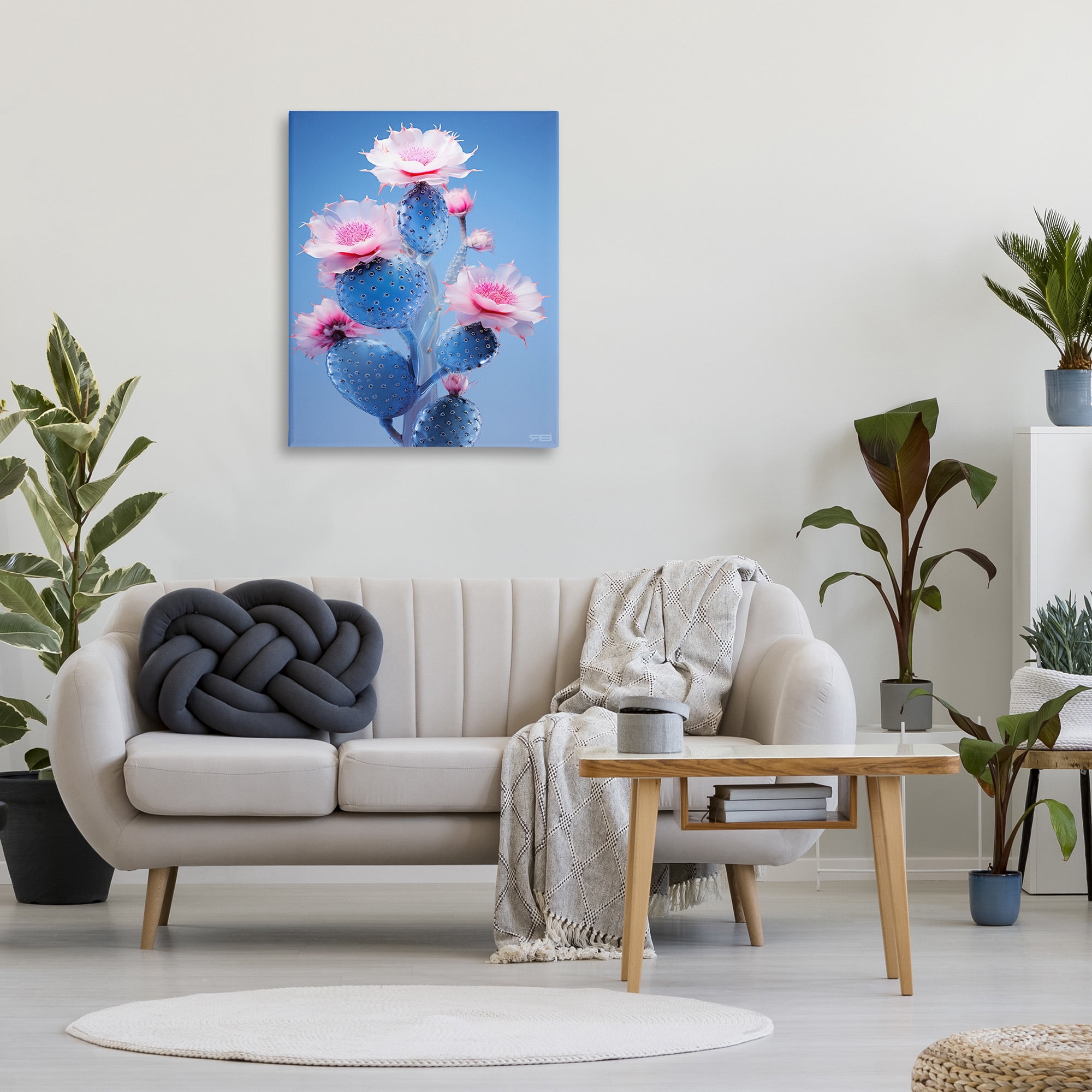 Stupell Industries Prickly Cactus Flowers Botanical & Floral Painting Gallery Wrapped Canvas Art Print Wall Art, 30 x 40