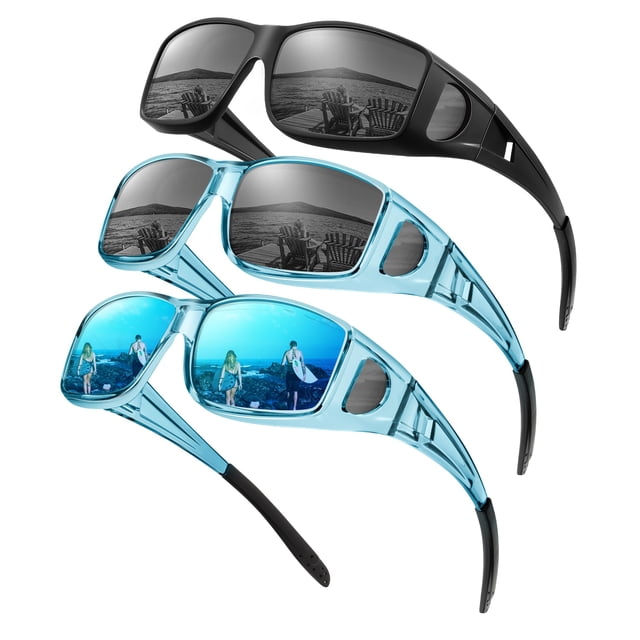 Gafas de Sol KALIYADI Polarizadas para Usar sobre Lentes para Hombre y Mujer