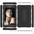 thumbnail image 2 of Galaxy Tab A 8.0 2019 Case, Model SM-T290/T295, Heavy Duty Rugged Full-Body Hybrid Shockproof Drop Protection Cover with Kickstand For Tab A 8.0 (2019) T290 / T295,A, 2 of 6