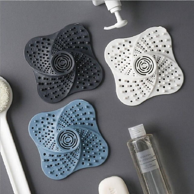 Filtro recogedor de cabello, filtro para fregadero de baño, cubiertas de drenaje para ducha, bañera y cocina, fácil de instalar y limpiar (color: 3 piezas)