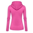 thumbnail image 3 of Arlun Jackets for Women Winter Hoodies Asymmetrical Skew Zipper up Warm Hooded Sweatshirt Jacket Long Sleeve Slim Fit Soft Comfortable Casual Coats Outdoor Tops with Pockets Hot Pink XL, 3 of 3