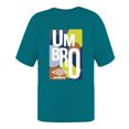 thumbnail image 1 of Playera Umbro Talla 2EG Deportiva Cuello Redondo Estampado Letras Azul Teal, 1 of 4