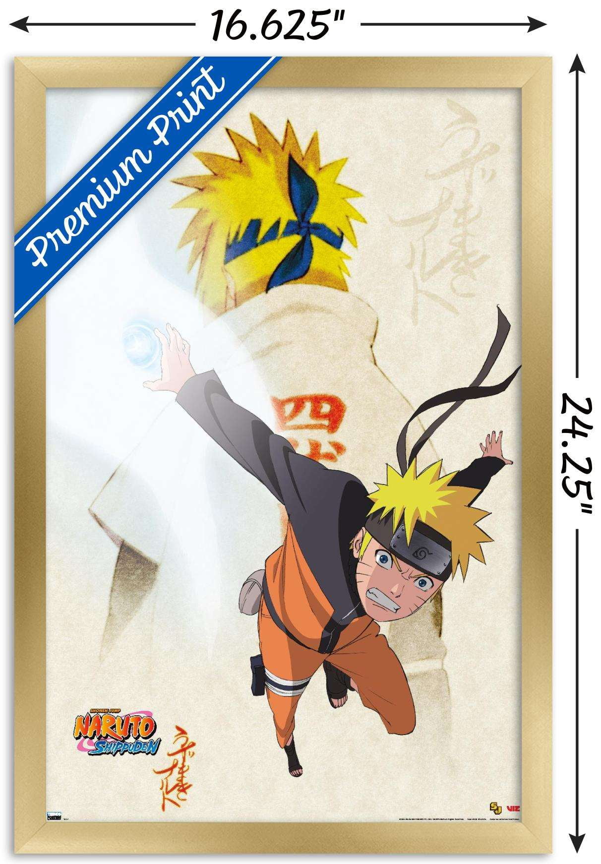 Naruto - Powers Wall Poster, 14.725" x 22.375", Framed
