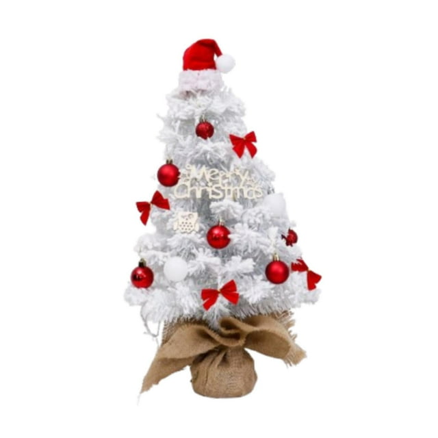 Árbol de Navidad de mesa, árbol de Navidad pequeño, mini árbol de Navidad artificial para fiestas, escritorio, decoración navideña de bricolaje, ofici 45 centímetros