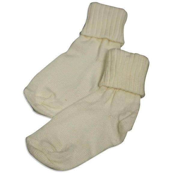 Tic Tac Toe - Big Girls' Triple Roll Socks 31772-X-Large (ivory 2)