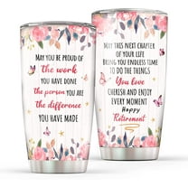 Retirement Gifts Tumbler with Lid and Straw 20 oz Retired Free and Fabulous Fun Happy Retirement Gifts Coffee Cup For Women, Coworkers or Friends Travel Tumbler Mug