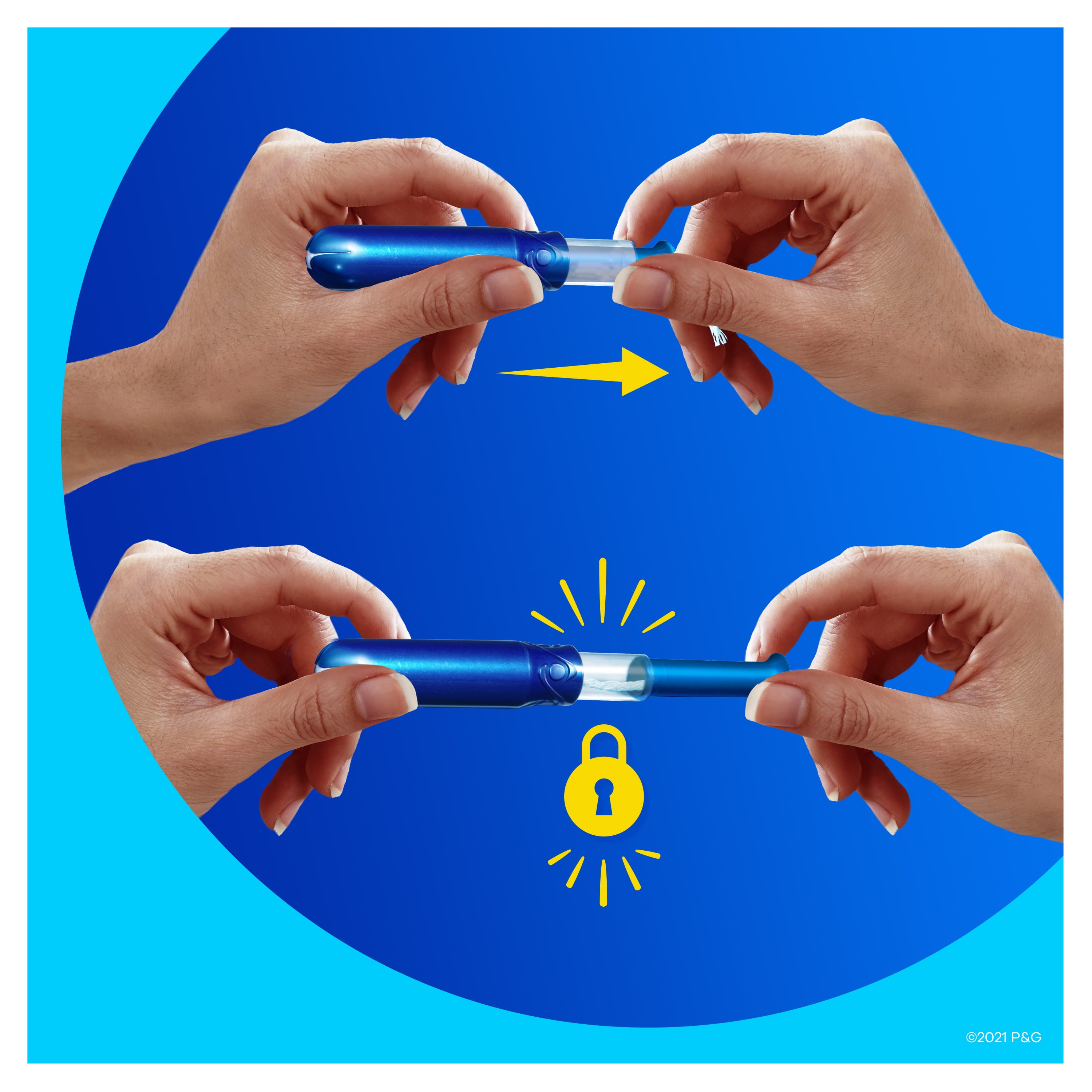 Tampax Pearl Compact Tampons with LeakGuard Braid, Regular, 32 Ct