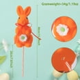 thumbnail image 2 of Flocked Bunny Figurines with Bowtie & Sunflower - 7.8" Easter Tabletop Decorations for Spring Centerpieces, Home Office, Lawn, and Garden Party Sculpture Decor, 2 of 5