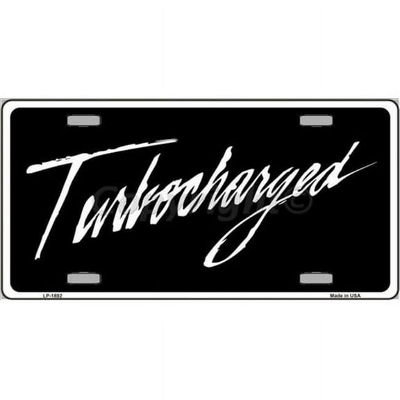 Turbocharged Lightning Script License Plate