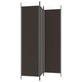 thumbnail image 3 of vidaXL 3-Panel Room Divider Brown 150x200 cm Fabric, 3 of 5