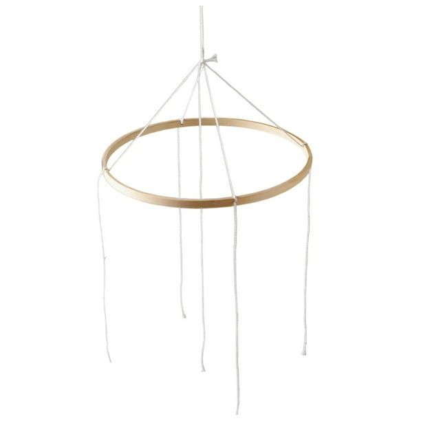 Móvil para cuna con marco y campanillas de viento colgantes para niños y niñas, fácil de hacer uno mismo para la habitación del bebé. 23 cm 4 agujeros