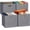 Black/White Mixed, variant on Storage Boxes, Foldable Organiser Cube Basket Bin, Thick and Heavy Duty (28×28×28cm/4pcs, Teal)