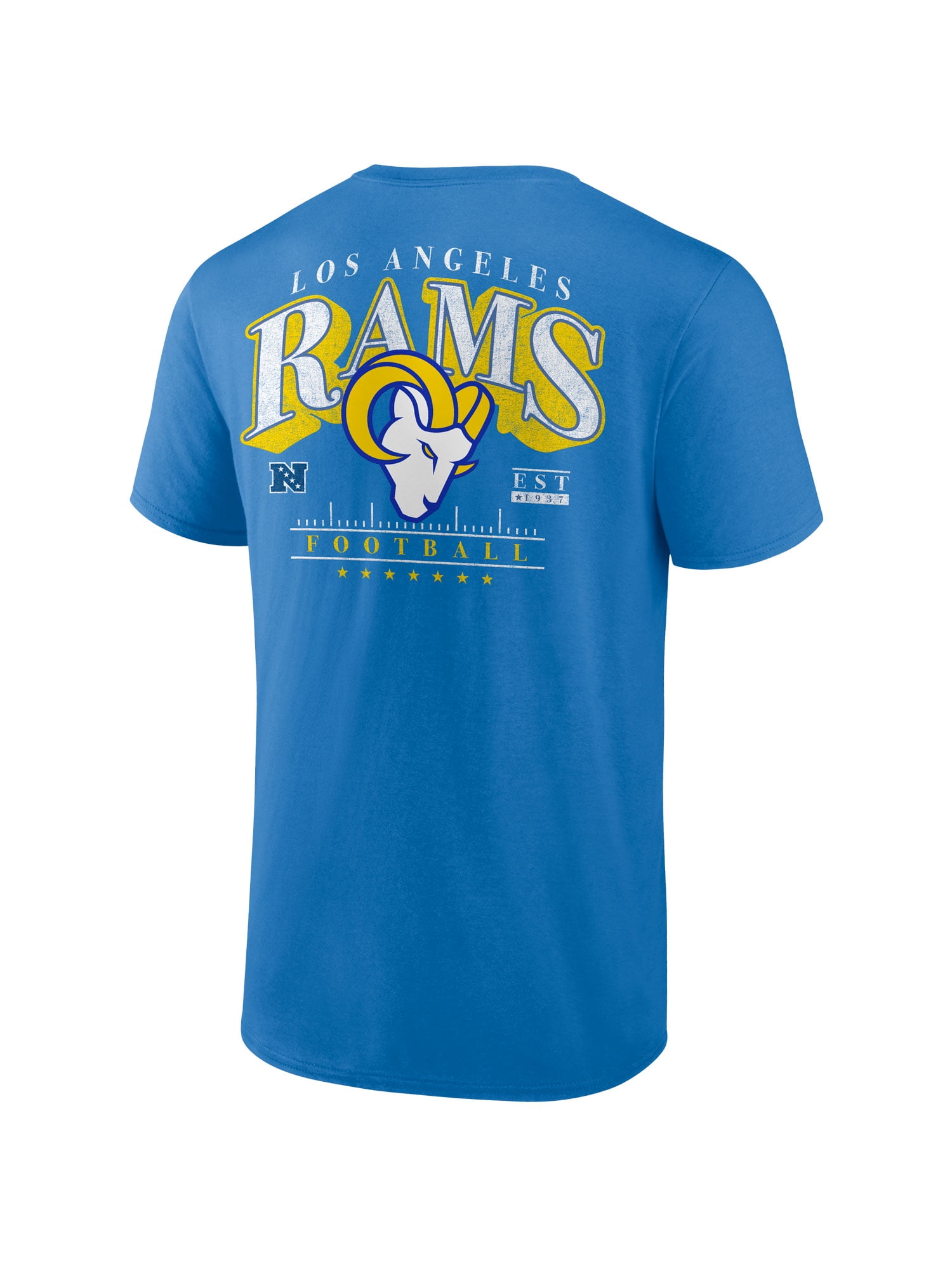 NFL Los Angeles Rams Men's Cotton Faded Royal Short Sleeve T-Shirt