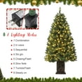 thumbnail image 5 of 4.5ft Green Christmas Tree, Pre-Lit Artificial Potted Xmas Tree with 300 Led Lights, 8 Lighting Modes, Black Base Design, Dense Branch Realistic Home Party Decoration w/Easy Assembly，2 PC, 5 of 7