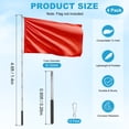 thumbnail image 3 of Uxcell 4-Pack Telescopic Handheld Flagpoles, 4.6ft/1.4m Stainless Steel Handheld Portable Extendable Flagpole [Black], 3 of 7