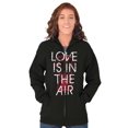 thumbnail image 3 of Love in Air Funny Singles Valentines Zip Hoodie Sweatshirt Women Brisco Brands X, 3 of 6