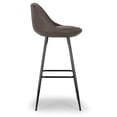 thumbnail image 5 of Set of 2 Ayane White Boucle Fabric Bar Stool with Iron Legs, 5 of 7