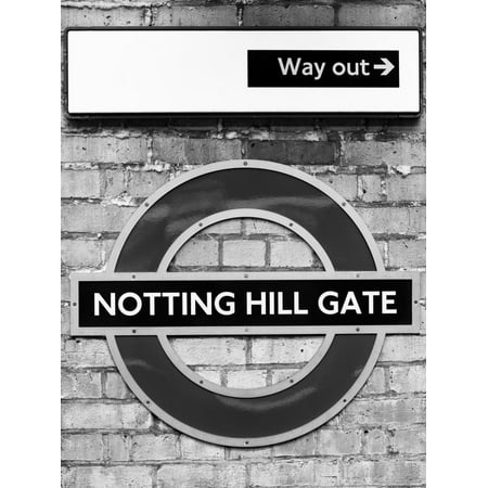 Notting Hill Gate Sign - Subway Station Sign - London - UK - England - United Kingdom - Europe Print Wall Art By Philippe
