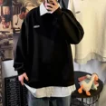 thumbnail image 4 of Camiseta polo para hombre negra ropa de hombre sudaderas top holgado japones coreano otoño alta marca lujo 2024 moda harajuku, 4 of 4