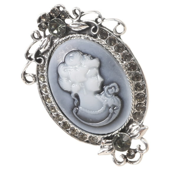 Dateless Lady Portrait Brooch Vintage Inspired Design In Gilded Alloy Fashion Pin Accessories For Dress Decoration