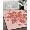 thumbnail image 3 of Ahgly Company Machine Washable Indoor Round Transitional Orange Area Rugs, 4' Round, 3 of 7