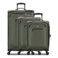thumbnail image 2 of SWISSGEAR Stride 3-Piece Expandable Spinner Luggage Set, Olive Green, with 8 Wheels and Built-in TSA Lock, 2 of 23