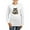 White, variant on - Cute Humorous Watercolor Raccoon Blowing A Kiss Lo - Women's Long Sleeve Graphic Casual T-Shirt