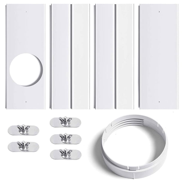 Toystoory Kit de ventilación de ventana de aire acondicionado Kit de placa deslizante de ventana de 5,9 pulgadas adaptador de manguera de PVC con Accesorios para electrodomésticos