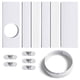 thumbnail image 2 of Bewildely Kit de ventilación de ventana de aire acondicionado Kit de placa deslizante de ventana de 5,9 pulgadas adaptador de manguera de PVC con Accesorios para electrodomésticos, 2 of 6