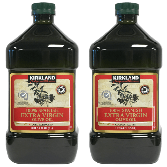 2 PACK | Kirkland Signature 100% Spanish Extra Virgin Olive Oil, 3 Liter