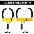 thumbnail image 5 of KAYCENTOP Universal Wheel Lock, Security Trailer Wheel Lock Anti Theft Tire Lock, Heavy Duty Wheel Clamp Adjustable for Trailers SUV Golf Cart Boats ATV Great Deterrent Bright Yellow/Black, 3 Keys, 5 of 7