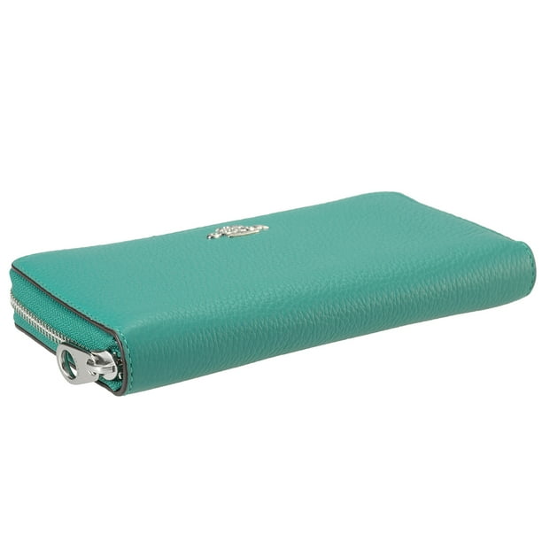 Coach Women's Pebbled Leather Long Zip Around Wallet (Bright