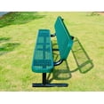 thumbnail image 5 of LifeYard Outdoor Bench w/ Backrest, 72in, Steel Bench, Expanded Metal, Green, 5 of 6