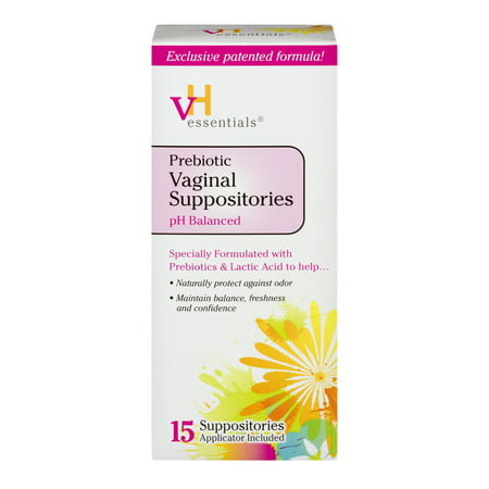 VH Essentials Prebiotic Vaginal Suppositories - 15 CT - Walmart.com