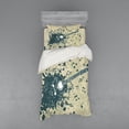 thumbnail image 2 of Ambesonne Music Bedding Set 4 Pcs, Acoustic Guitar Notes, Queen, Beige Dark Blue, 2 of 3