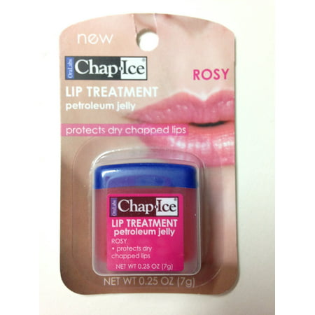 Chap Ice Lip Treatment ROSY Petroleum Jelly 0.25oz protect dry chapped