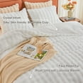 thumbnail image 2 of EMME Faux Fur Duvet Cover King Size, 3 Pieces Ultra Soft Fluffy Comforter Cover, Cozy Warm for Winter, Luxury Elegant Shaggy Bubble Design Bedding, 1 Duvet Cover & 1 Pillow Shams (King, White), 2 of 5