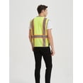 thumbnail image 3 of Toptie High Visibility Mesh 3.5" Reflective Surveyor Safety Vest Heavy Duty Mesh With Reflective Trim, Meets ANSI/ISEA Standards-Yellow-3XL, 3 of 7