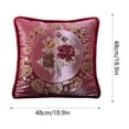 thumbnail image 3 of VOAVEKE Summer Pillow Covers 18X18, Couch Pillow Covers, 17.7 Inches 45cm Wide Wide Pack Of European Emboss Flower Pillows Sofa Waist Cushions Car Bedrooms Home Backrests Pillowcases, 3 of 5