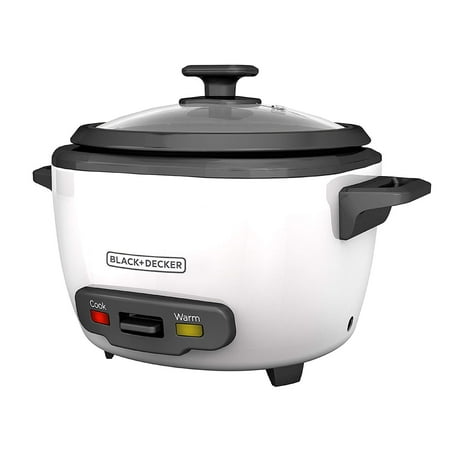 BLACK+DECKER 16-Cup Rice Cooker, RC516, 8-Cup Uncooked Rice, Steaming Basket, Removable Non-Stick Bowl, One Touch