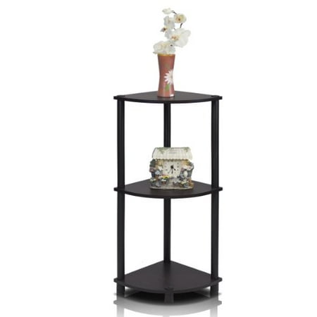 corner display espresso table shelf rack tier bathroom furinno unit bk turn tube shelves shelving multipurpose purpose multi open inc